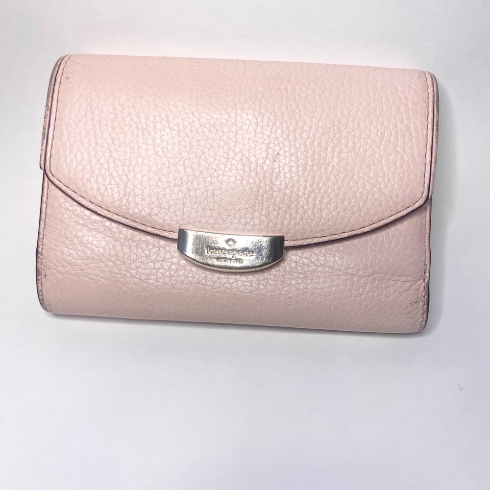 kate spade Light Pink Pebbled Leather Wallet